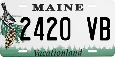 ME license plate 2420VB