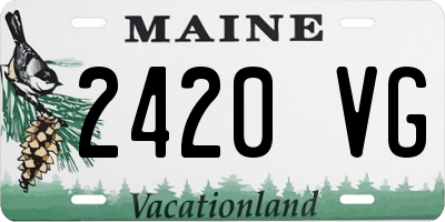 ME license plate 2420VG