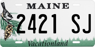 ME license plate 2421SJ