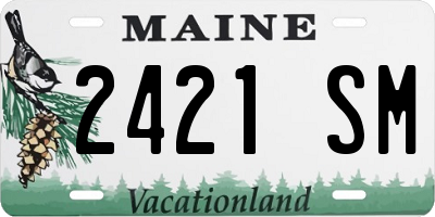ME license plate 2421SM