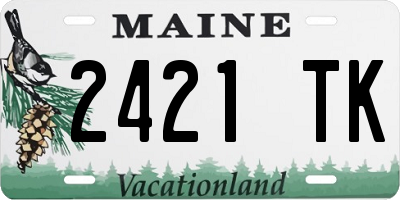ME license plate 2421TK