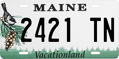 ME license plate 2421TN