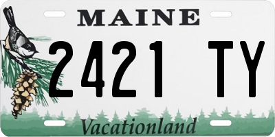 ME license plate 2421TY