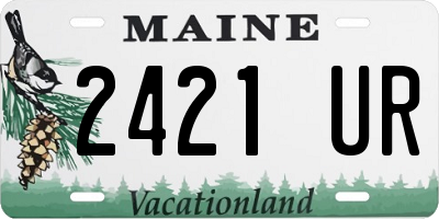 ME license plate 2421UR