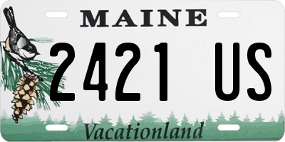 ME license plate 2421US