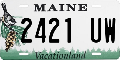 ME license plate 2421UW