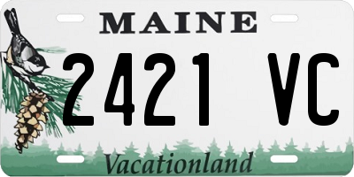 ME license plate 2421VC