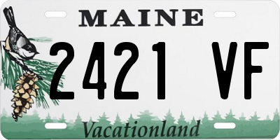ME license plate 2421VF