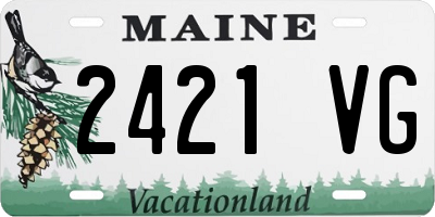 ME license plate 2421VG