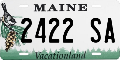 ME license plate 2422SA