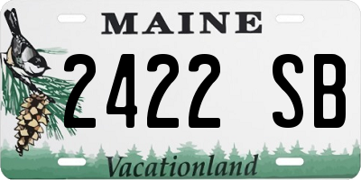 ME license plate 2422SB