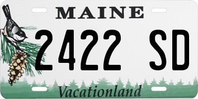 ME license plate 2422SD