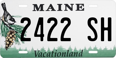 ME license plate 2422SH