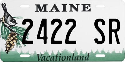 ME license plate 2422SR