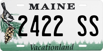 ME license plate 2422SS