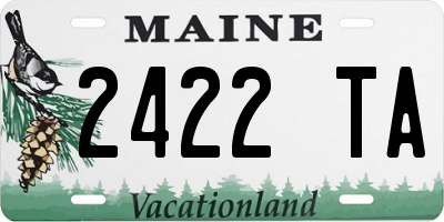 ME license plate 2422TA