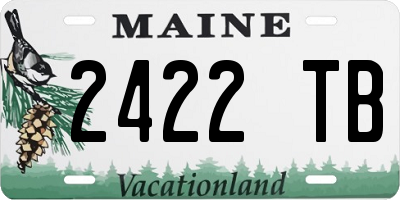 ME license plate 2422TB