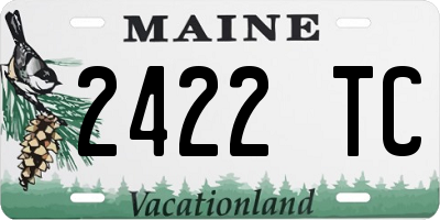 ME license plate 2422TC