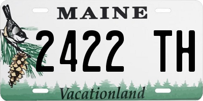 ME license plate 2422TH