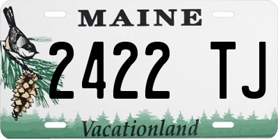 ME license plate 2422TJ