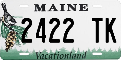 ME license plate 2422TK
