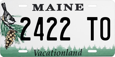 ME license plate 2422TO
