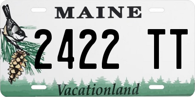 ME license plate 2422TT