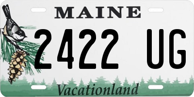 ME license plate 2422UG