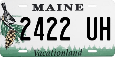 ME license plate 2422UH