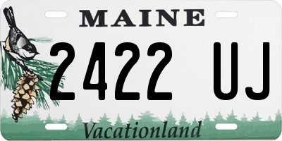 ME license plate 2422UJ