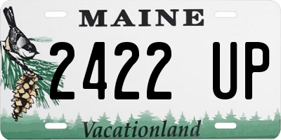 ME license plate 2422UP
