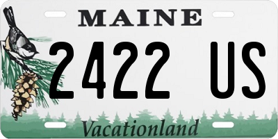 ME license plate 2422US