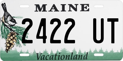 ME license plate 2422UT