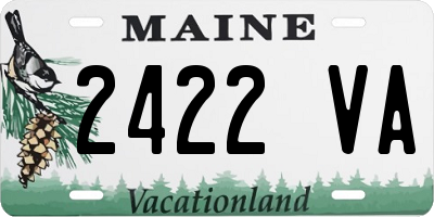 ME license plate 2422VA