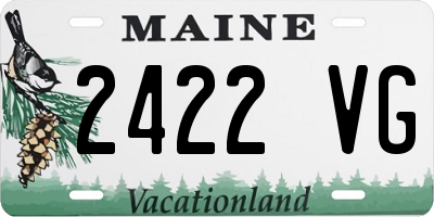 ME license plate 2422VG