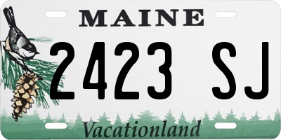ME license plate 2423SJ
