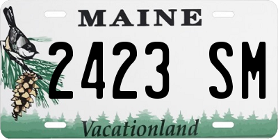 ME license plate 2423SM