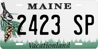 ME license plate 2423SP