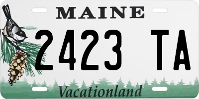 ME license plate 2423TA