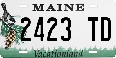ME license plate 2423TD