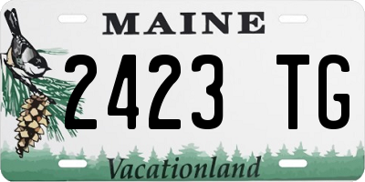 ME license plate 2423TG