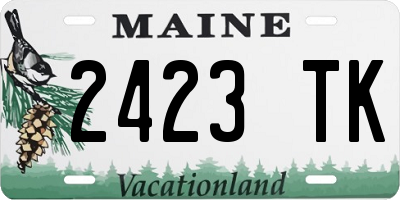 ME license plate 2423TK