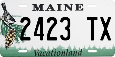 ME license plate 2423TX