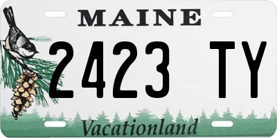 ME license plate 2423TY