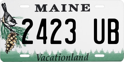 ME license plate 2423UB