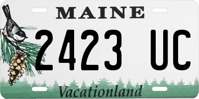 ME license plate 2423UC