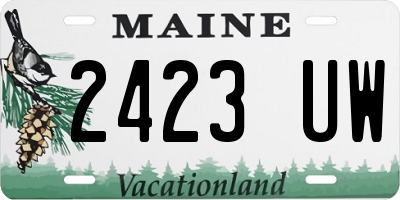 ME license plate 2423UW