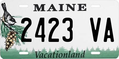 ME license plate 2423VA
