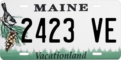 ME license plate 2423VE
