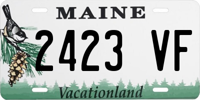 ME license plate 2423VF